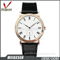 High standard best selling customize black leather band men watch